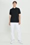 3-Piece Non-Shrink Cotton Fabric Slim Fit Men's Light Navy Blue-Grey-Black Non-Curling Polo Collar T-Shirt Pack - 8