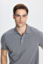 Non-Shrinkable Cotton Fabric Slim Fit Slim Fit Men's Gargoyle Uncurlable Polo Collar T-Shirt - 5
