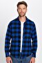 Men's Slim Fit Slim Fit Lumberjack Button Collar Checked Winter Shirt - 3
