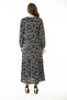 Women's Large Size Black Woven Viscose Fabric Hemline Tiered Long Sleeve Dress 65N36885 - 4