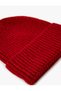 Elastic Knitted Beret with Folded Edges - 3