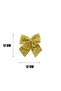Christmas Tree Ornament Gold Sequin Bow 3 Pieces 12 cm - 5
