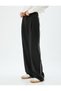 Wide Leg Trousers Pleated Buttoned Stripe Detailed Pocket - 3