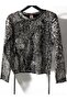 Girls' Metallic Printed Long Sleeve Blouse - 3