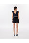 Contrast Belted Short Skirt - 5