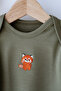 100% Cotton Cute Animal Embroidered Top and Bottom Baby Set - 2
