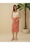 Orange Regular Woven Skirt 50268486 -Vr222 - 3