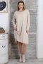 Italian Beige V-Neck Long Sleeve Casual Knitwear Dress