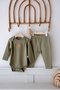 100% Cotton Cute Animal Embroidered Top and Bottom Baby Set