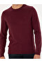 Burgundy Slim Fit Crew Neck Basic Knitwear Sweater 50270179-Vr014 - 7