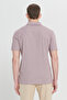 Men's Claret Red Comfort Fit Relaxed Cut Polo Collar Cotton Short Sleeve T-Shirt - 6