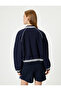 Bomber Jacket with Snap Buttons and Ribbed Pocket Detail - 4