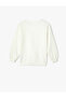 5Wkg10432Ak 010 Ecru Girl's Jersey Sweatshirt - 2