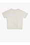 T-Shirt Slogan Printed Short Sleeve Crew Neck Cotton - 2
