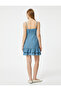 Fisto Dress Mini Strap A-Line Ruffle Detailed Slim Fit - 4