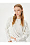 Ripped T-Shirt Long Sleeve Crew Neck Textured