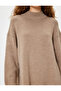 Knitwear Tunic Sweater Stand Collar Long Sleeve Comfortable Fit - 5