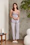 Lace Combed Cotton 3-Piece Women's Pajama Set - 2820 - 4