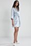 Satin Women's Dressing Gown - 1010 Mist - 3