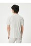 Polo Neck T-Shirt Slim Fit Buttoned Textured Short Sleeve - 4