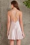 Satin Lace Women's Nightgown and Dressing Gown Set - 4490 Powder - 8