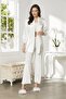 Velvet Satin 3-Piece Women's Crop Pajama Set - 2050 - 2