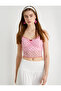 Tulle Cherry Printed Crop Top - Thin Straps - 3