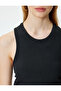 Halter Neck Tank Top with Ribbed Back Detail, Sleeveless, Slim Fit - 5