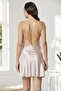 Satin Nightgown Dressing Gown Pajama Set Shorts Set 6-Piece Bridal Dowry Set - 6225 - 5
