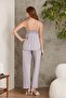 Lace Combed Cotton 3-Piece Women's Pajama Set - 2820 - 6