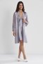 Satin Lace Women's Nightgown and Dressing Gown Set - 4025 Royal - 2