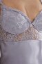Satin Lace Women's Nightgown and Dressing Gown Set - 4090 Royal - 6