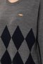 Women's Gray Melange Crew Neck Sweater 50291623-Vr086 - 7