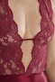 Satin Lace Women's Nightgown - 805 Claret Red - 3