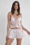 Satin Lace Shorts - Babydoll Set - 450 Powder