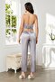 Satin 3-Piece Women's Pajama Set - 2075 Royal - 5