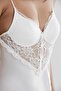 Satin Lace Women's Nightgown and Dressing Gown Set - 4300 Ecru - 7