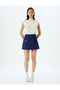 Double Breasted High Waist Pocket Detailed Mini Shorts Skirt - 2