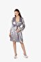 Satin Lace Women's Nightgown and Dressing Gown Set - 4300 Royal