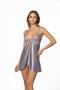 Satin Lace Women's Nightgown - 632 Royal - 2