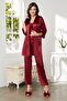 Satin 3-Piece Women's Pajama Set - 2075 - 2