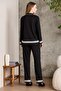 Combed Cotton - Lace Women's Pajama Set - 2200 Black - 4