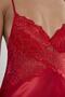 Satin Lace Women's Nightgown and Dressing Gown Set - 4050 Red - 4