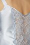 Satin Lace 3-Piece Women's Dressing Gown Set 2480 Mist - 6