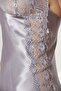 Satin Lace Nightgown and Dressing Gown Set - 4438 - 5