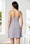 Combed Cotton Lace Women's Nightgown and Dressing Gown Set - 4020 Royal - 6