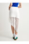 Midi Lace Skirt Asymmetrical Cut - 5