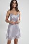 Satin Lace Women's Nightgown - 685 Royal