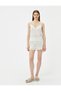 Pajama Top with Thin Straps, V-Neck, Embroidered Buttons - 2