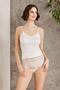 Combed Cotton Athlete Panties Women's Underwear Set - 385 Ecru